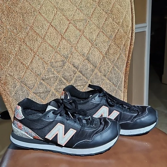 New Balance 515v3 Black Leopard Floral Lace Up Sneakers Running Shoes  Multicolor